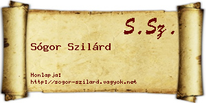 Sógor Szilárd névjegykártya
